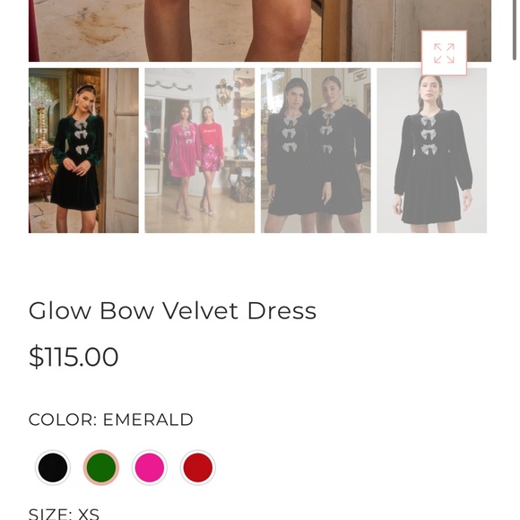 NWT green velvet sugar lips bow dress XL - Picture 2 of 5